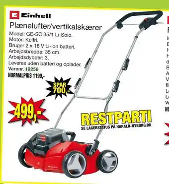Harald Nyborg Plænelufter/vertikalskærer tilbud