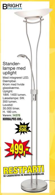 Harald Nyborg Stander lampe med uplight tilbud