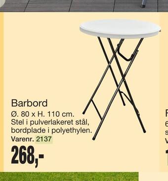 Harald Nyborg Barbord tilbud