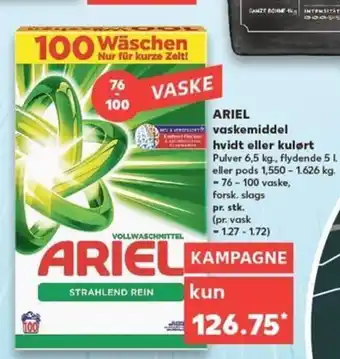 Kaufland ARIEL vaskemiddel hvidt eller kulørt tilbud