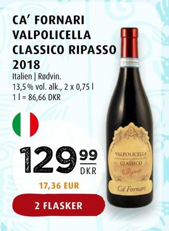 Scandinavian Park Ca' fornari valpolicella classico ripasso 2018 tilbud