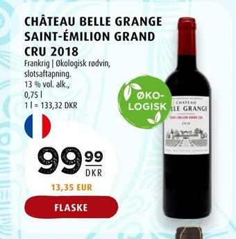 Scandinavian Park Château belle grange saint-émilion grand cru 2018 tilbud