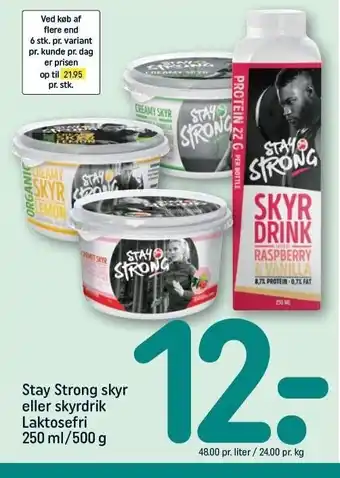 REMA 1000 Stay strong skyr eller skyrdrik tilbud