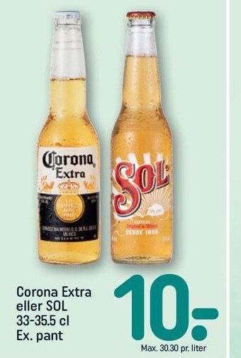 REMA 1000 Corona extra eller sol tilbud