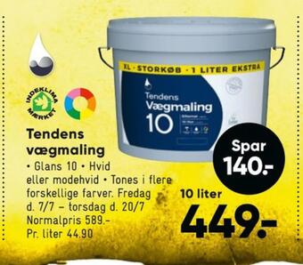 Bilka Tendens maling tilbud