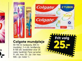 Bilka Colgate tandpasta tilbud