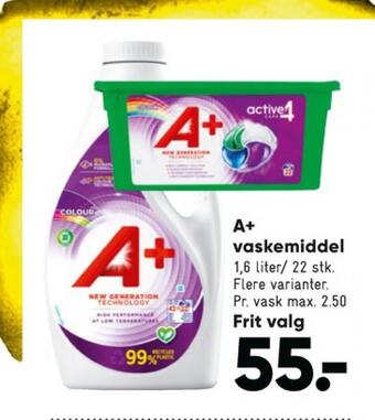 Bilka A+ vaskemiddel-tabs tilbud