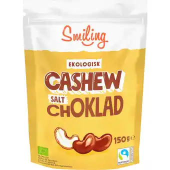 Smiling | cashews m. lys chokolade | slik & snacks > nødder & naturslik