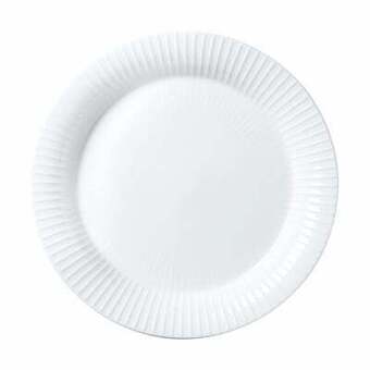 Kähler hammershøi middagstallerken - ø 27 cm - porcelæn - hvid