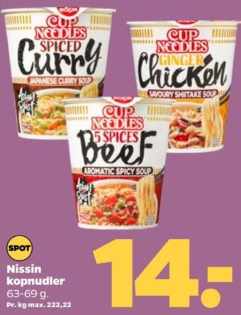 Netto Cup noodles instant retter tilbud