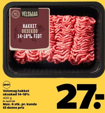 Netto Velsmag hakket oksekød tilbud