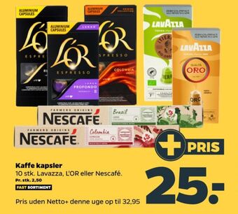 Netto Espresso ristretto kaffekapsler tilbud