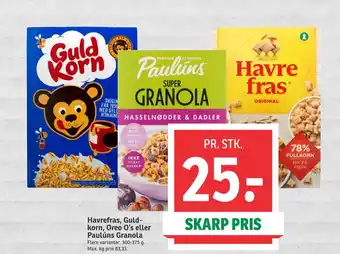 SPAR Guldkorn morgenmadsprodukt tilbud