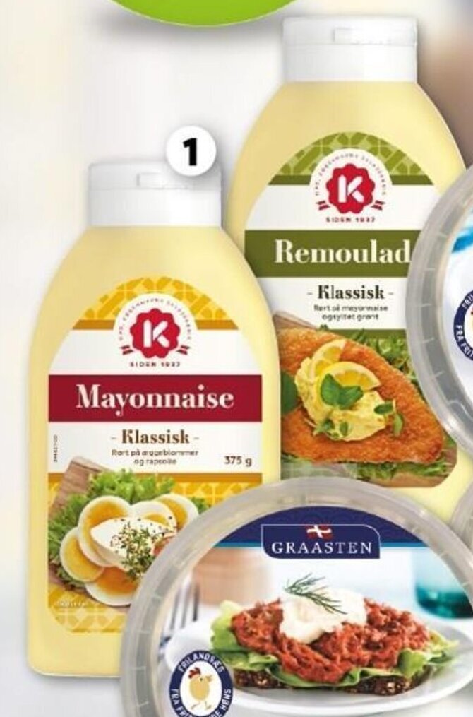 K Salat Remoulade eller Mayonnaise 375g tilbud hos Lidl