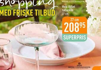 Imerco Hvid riflet tallerken tilbud