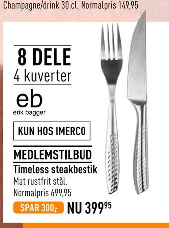 Imerco Timeless steakbestik tilbud