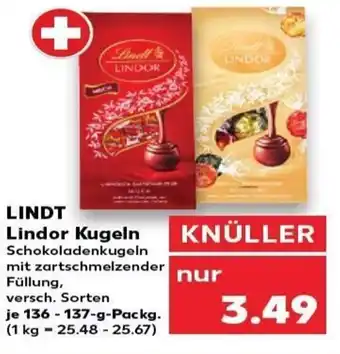 Kaufland LINDT Lindor Kugeln tilbud