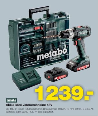 Bauhaus Metabo bore- og skruemaskine tilbud