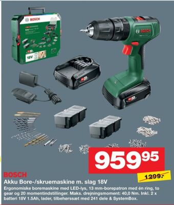 Bauhaus Grøn skruemaskine tilbud