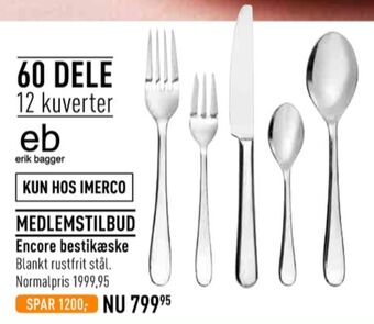 Imerco Encore bestik tilbud