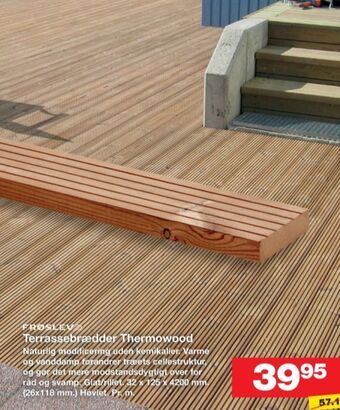 Bauhaus Thermowood terrassebrædder tilbud