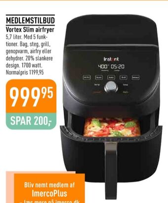 Imerco Instant pot airfryer tilbud