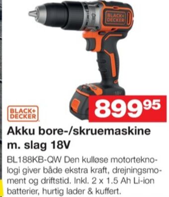 Black&decker bore- og skruemaskine