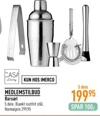 Imerco Casa living barsæt tilbud