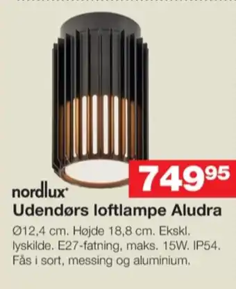 Bauhaus Aludra loftlampe tilbud