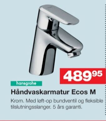 Bauhaus Hansgrohe håndvaskarmatur tilbud