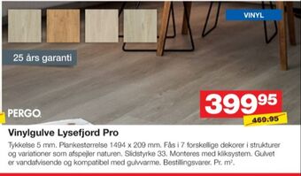 Bauhaus Pergo vinylgulv tilbud
