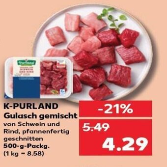 Kaufland K-PURLAND Gulasch gemischt tilbud