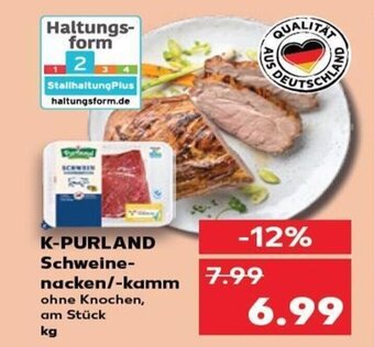 Kaufland DE K-PURLAND Schweine-nacken/-kamm tilbud