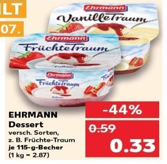 Kaufland DE EHRMANN Dessert tilbud
