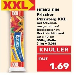 Kaufland HENGLEIN Frischer Pizzateig XXL tilbud