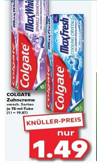 Kaufland COLGATE Zahncreme tilbud