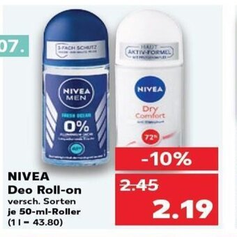 Kaufland NIVEA Deo Roll-on tilbud