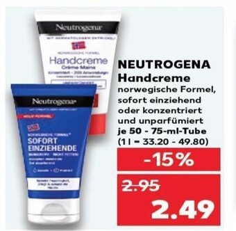 Kaufland NEUTROGENA Handcreme tilbud