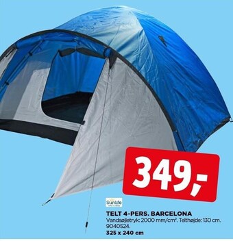 jem & fix Telt 4-pers. barcelona tilbud