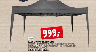 jem & fix Easy up pavillon como tilbud