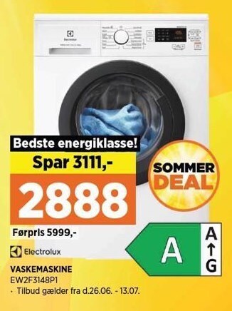 Power Electrolux vaskemaskine tilbud