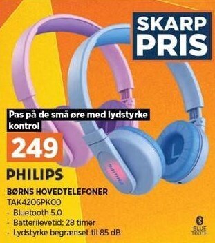 Power Philips børns hovedtelefoner tilbud