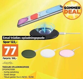 Power Trådløs opladningspude tilbud