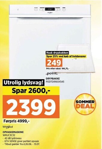 Power Whirlpool opvaskemaskine tilbud