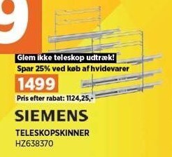 Power Siemens teleskopskinner tilbud