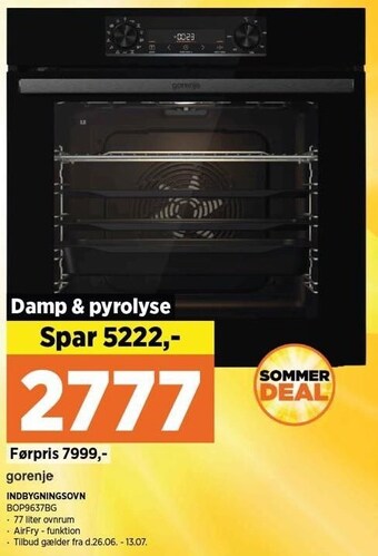 Power Gorenje indbygningsovn tilbud