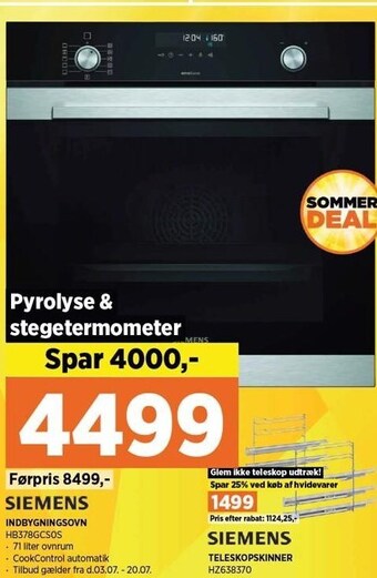 Power Siemens indbygningsovn tilbud