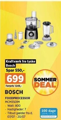 Power Bosch foodprocessor tilbud