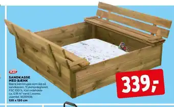 jem & fix Sandkasse med bænk tilbud