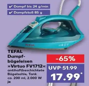 Kaufland DE TEFAL Dampf-bügeleisen Virtuo FV1712 tilbud